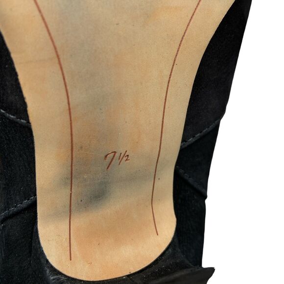 Sam Edelman Niomi Nubuck Western Booties‎ 7.5 Black Pull On Wrapped Block Heel - Picture 6 of 6